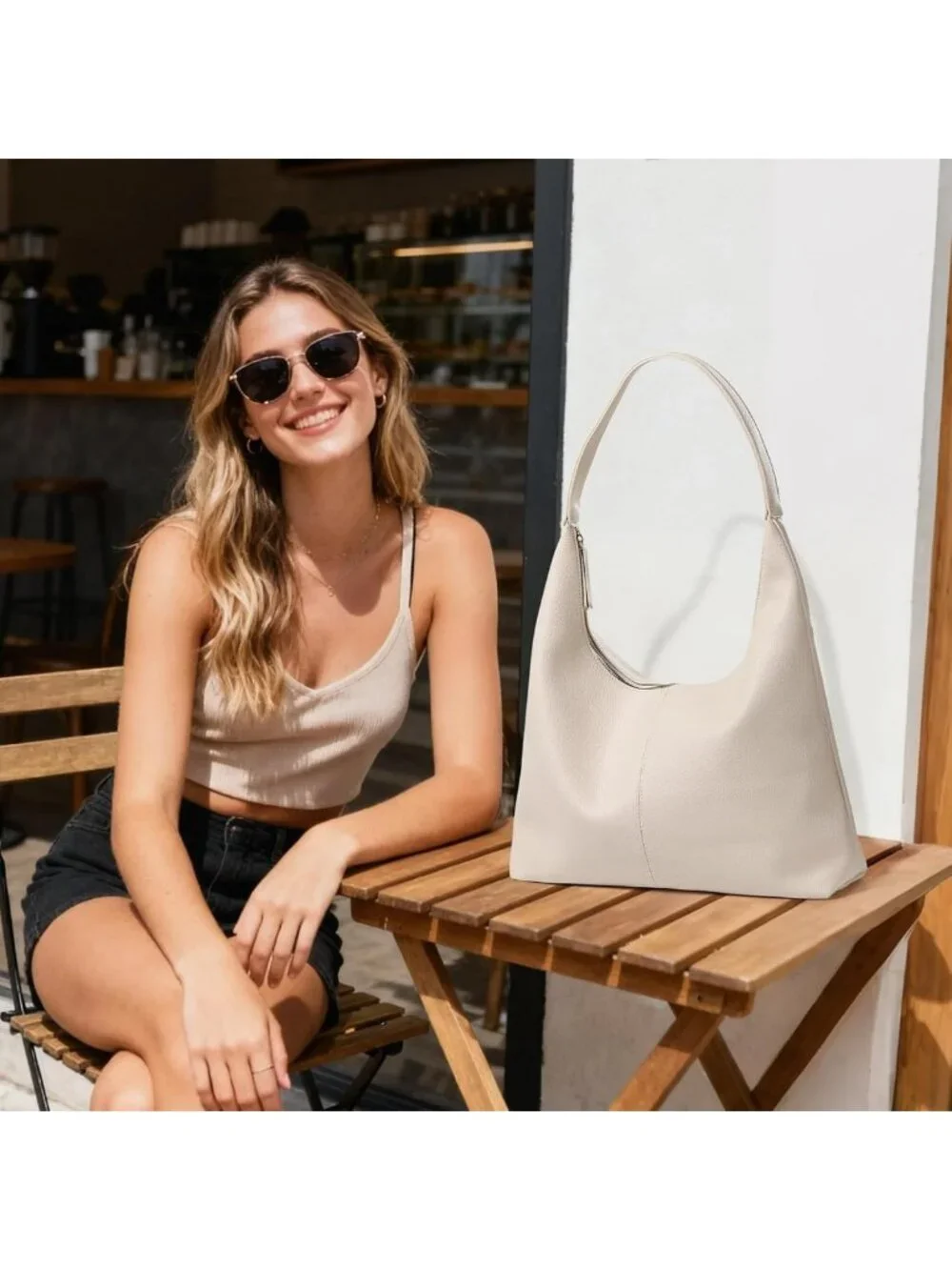 Stylish Large Vegan Leather Tote Bag for Women | Casual Slouchy Shoulder Purse